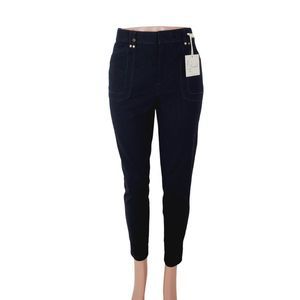 Caffe Marrakesh Women's Black Dark Wash High Rise Slim Fit Straight Jeans Sz 14